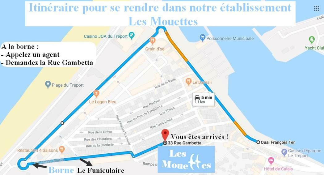 Les Mouettes Lägenhet Le Tréport Exteriör bild